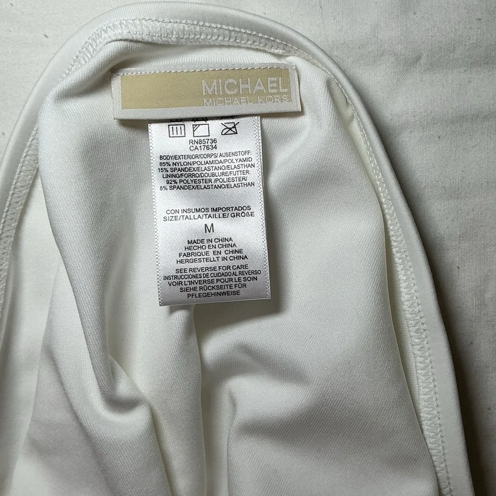 Michael Kors Ivory Bikini Bottom with Logo